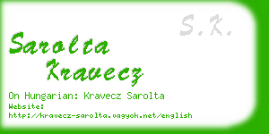 sarolta kravecz business card